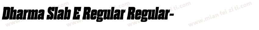 Dharma Slab E Regular Regular字体转换